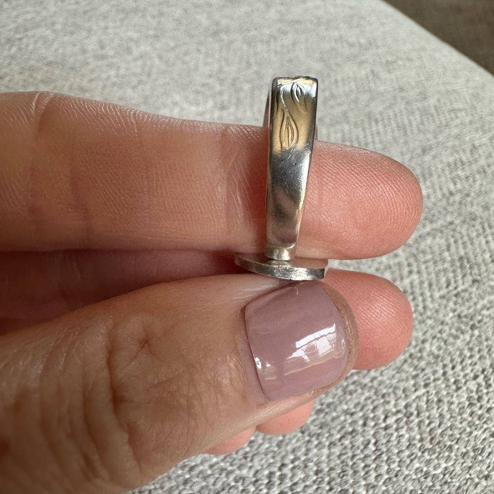 Silver Plated Spoon Ring - Picture 9 of 14